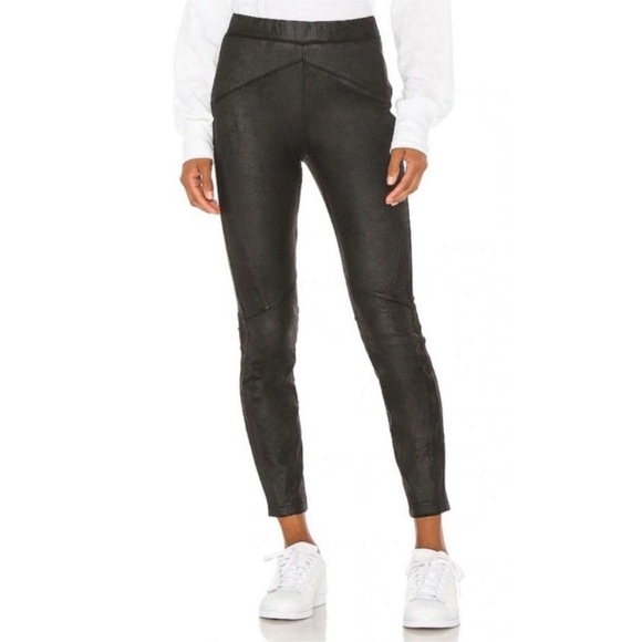 Free People Pants - NEW Free People Midnight Vegan faux suede legging, manufacturer distressed Sz S